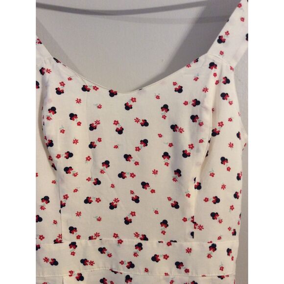LC Lauren Conrad DISNEY Sundress Back Tie Minnie Mouse Print White Size 6 EUC - Picture 4 of 6